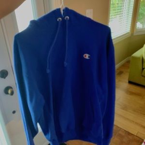 Large blue Champion hoodie